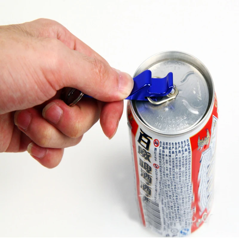 Customized Mini Portable Pocket Metal Bar Tools Bottle Opener Aluminum Key Ring Keychain Beer Bottle Opener