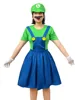 Robe verte pour femme [robe deux pièces + chapeau + barbe + gants]