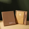 Cuaderno dorado 2 piezas + bolígrafo