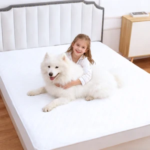 Hotel Quilted Microfiber Mattress Topper 230GSM Queen/Twin Waterproof Air Permeable Anti-Bacteria Machine Washable Thick