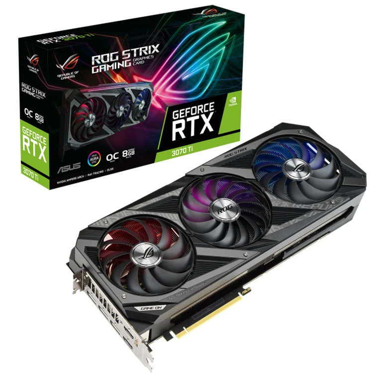 【中古品】ROG-STRIX-RTX3070TI-O8G-GAMING ASUS NVIDIA GeForce ROG STRIX RTX 3070 Ti 8GB Used Graphics Card