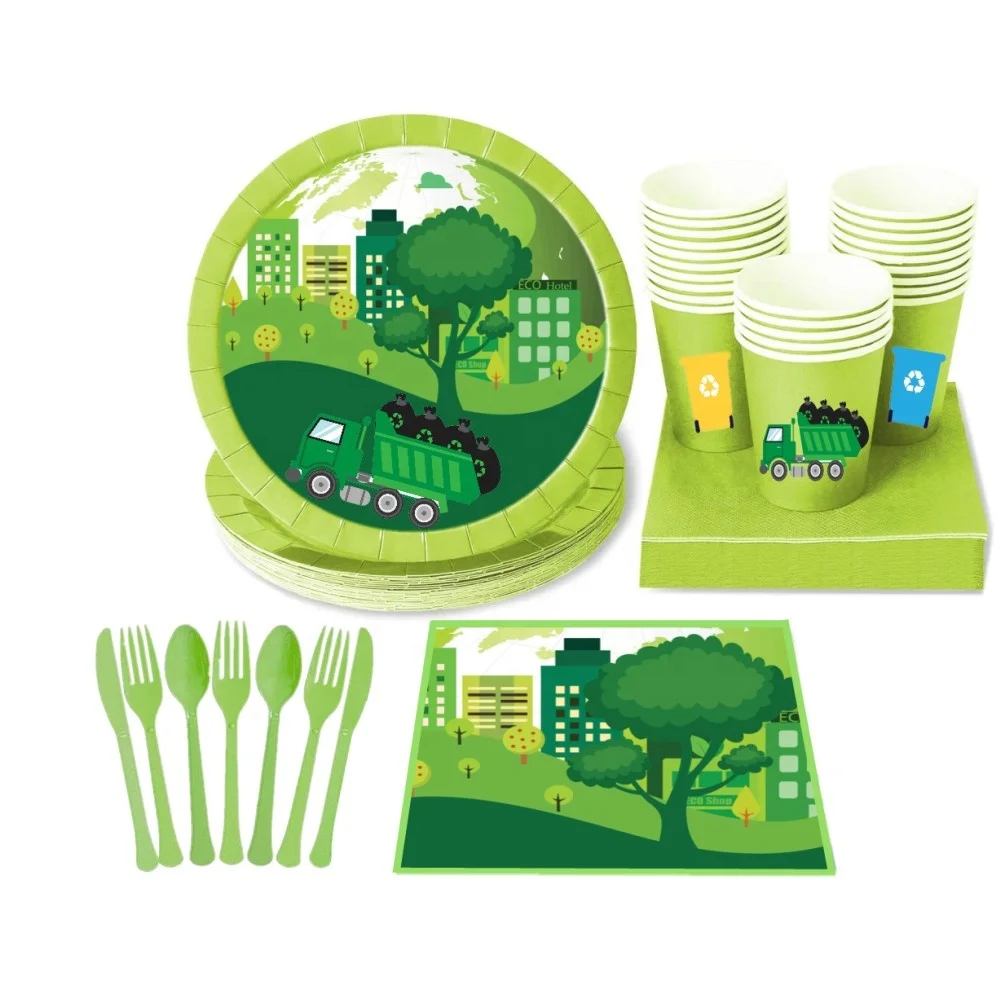 8 Pcs Garbage Truck Cupcake Toppers - Perfect For Trash Truck Themed Birthday Parties & Recycling Decor - View #10