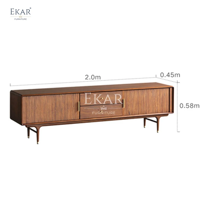 product new design modern living room furniture red oak tv cabinet-65