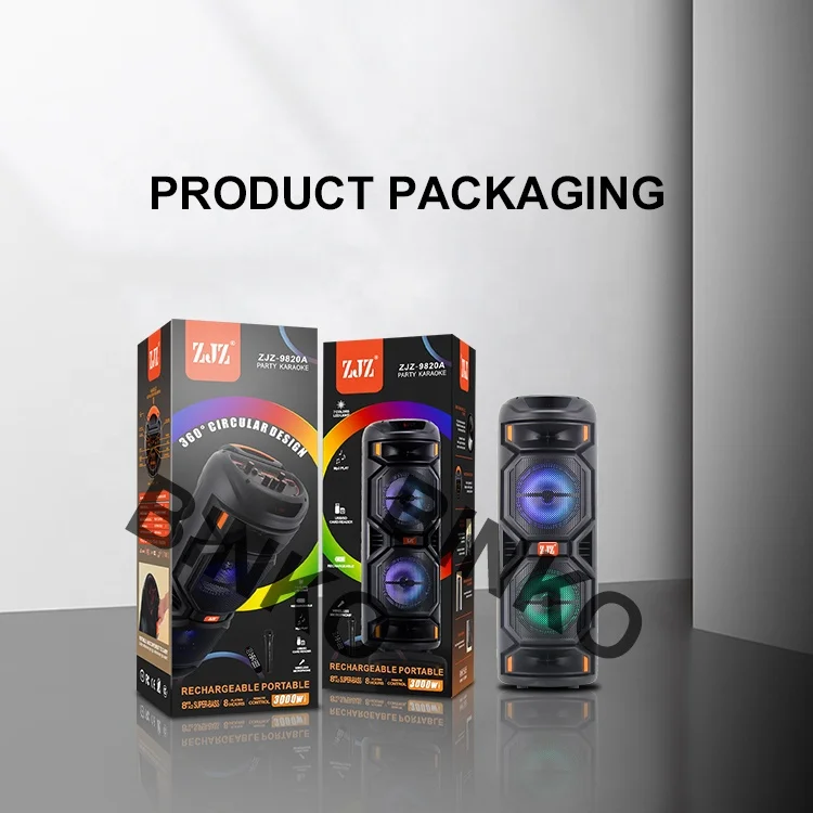 BiNKOpaアウトドアパーティーdjカラオケパワードウーファーUSBサウンド