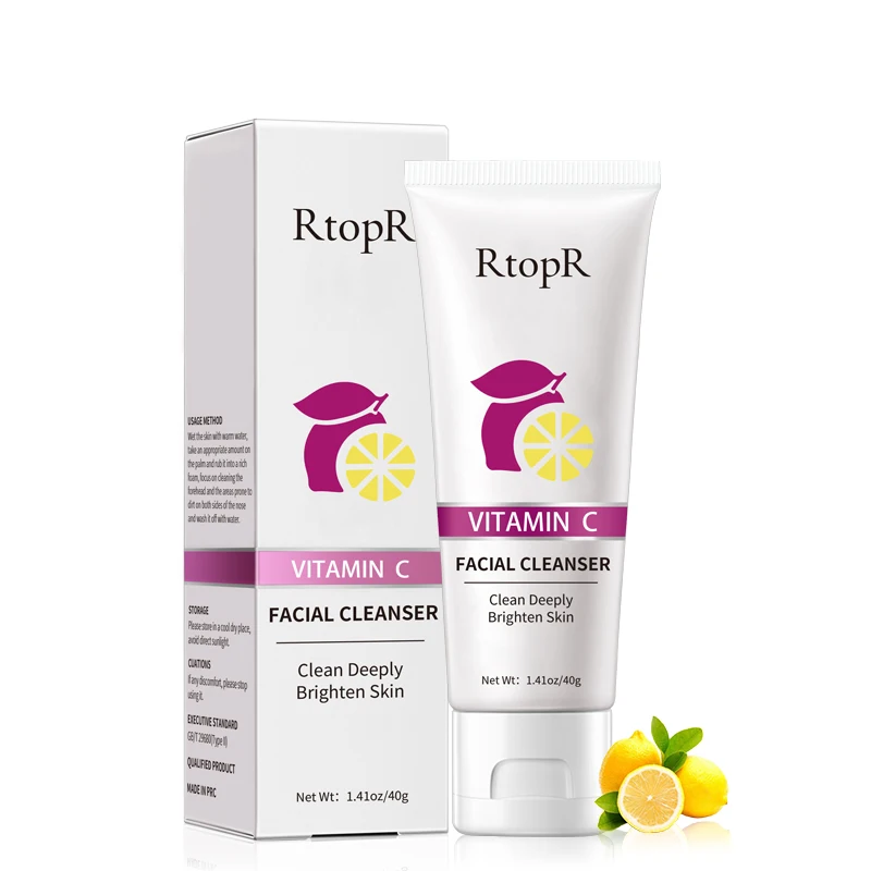 New Product RTOPR Clean Deeply Brightening Skin Vitamin C Whitening Facial Cleanser