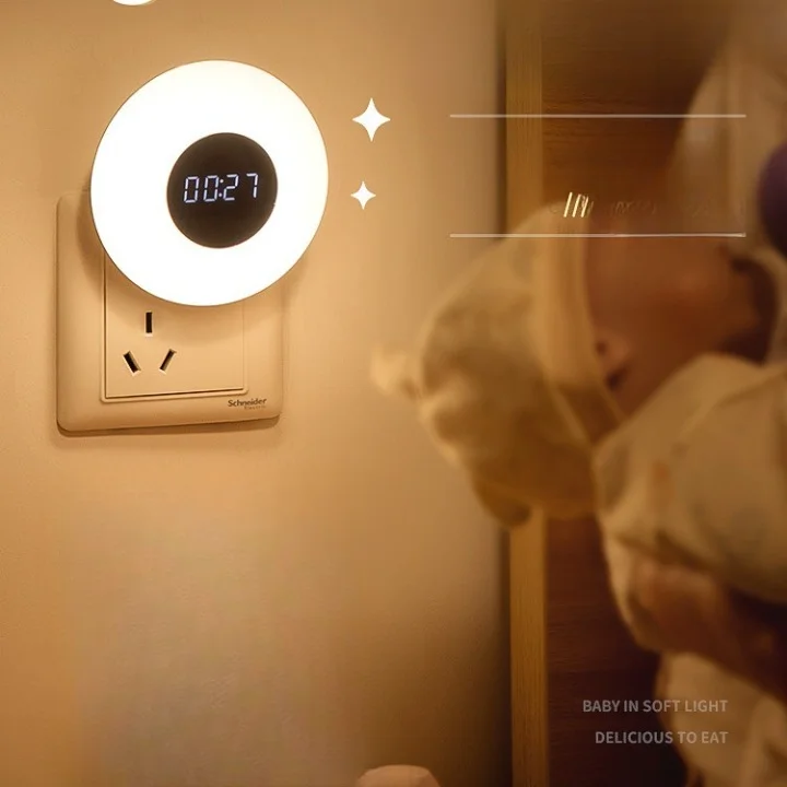 Remote Control Bedroom Baby Feeding Timed Socket Wall Plug Night Lights