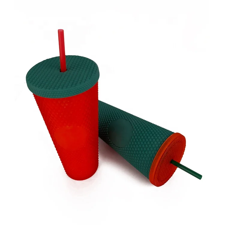 24 унции рождественские украшения для дома лучший подарок чашка с шипами подарок на Хэллоуин бутылка для воды новая сетка радужные матовые цветные стаканы