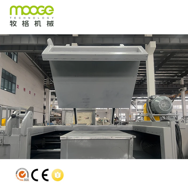 Double Motor Single Shaft Hdpe Ldpe Pe Pp Abs Pvc Ps Lump Shredding Machine Plastic Shredder