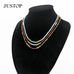 New Arrival Custom Stainless Steel Jewelry Wholesale Rose Quartz Garnet Gemstone Necklaces Jewelry
