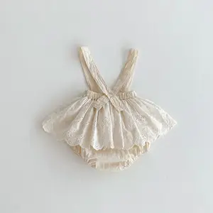 New Solid Casual Infant Suspender One-Piece Baby Clothes Muslin Baby Outfits Baby Girl Rompers