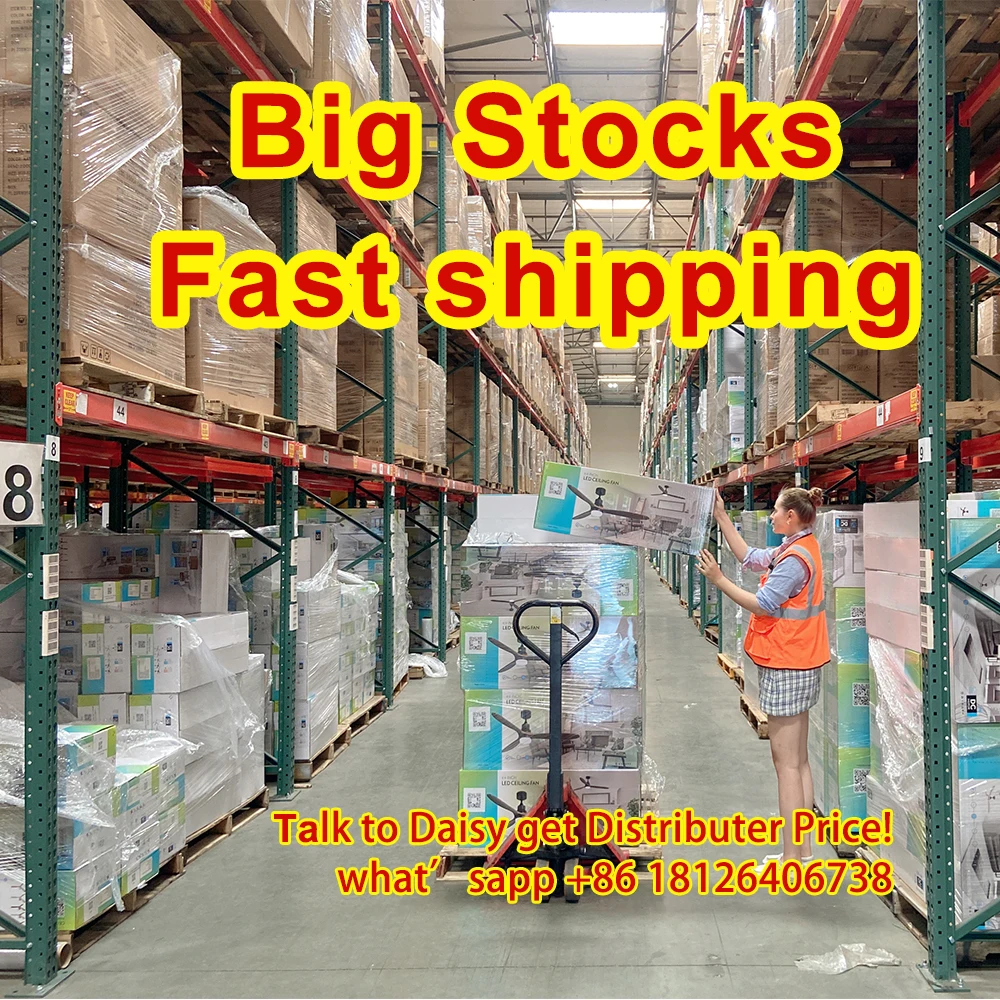 In de VS op voorraad: 42 inch plafondventilator met 5 bladen, modern design, hoogwaardige plafondventilator met verlichting en afstandsbediening._voghion.com