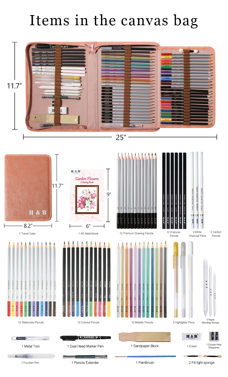 Art Supplies H&b Pencil Color Set And Drawing Colored Pencils Set For