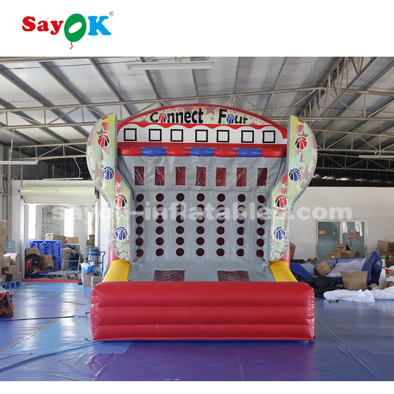 Custom Carnival Games Inflatable Connect 4 in a Row Inflatable Basketball Hoop