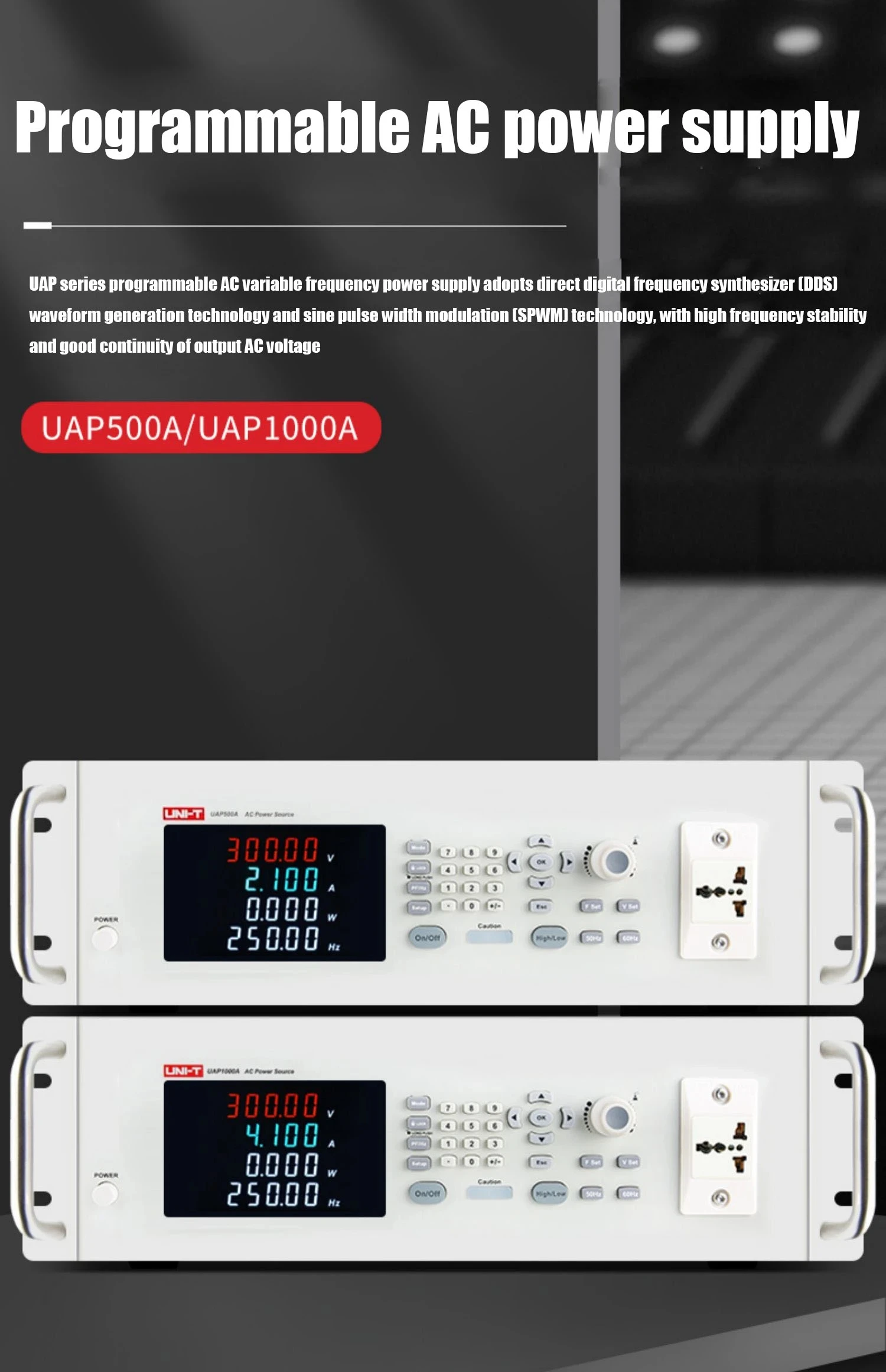 Unit Uap1000a Programmable Ac Variable Frequency Power Supply Over