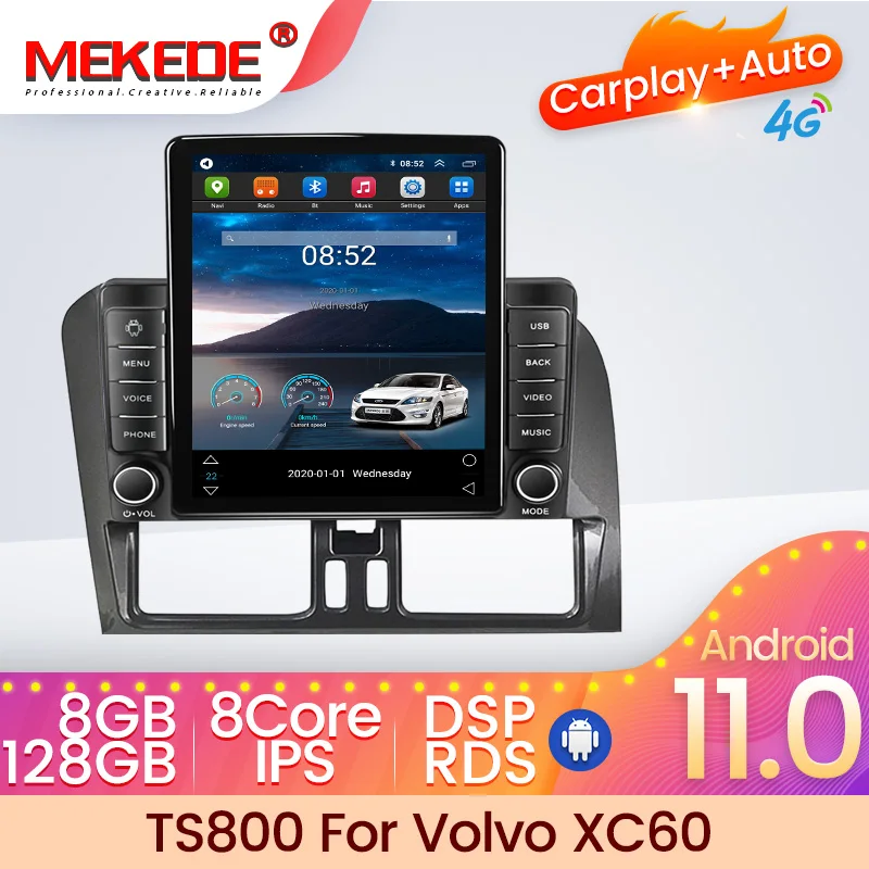 MEKEDE Android 11 8+128G Android Car Radio for Volvo XC60 360 Camera Car-play+auto Dvd Player Android Car Multimedia