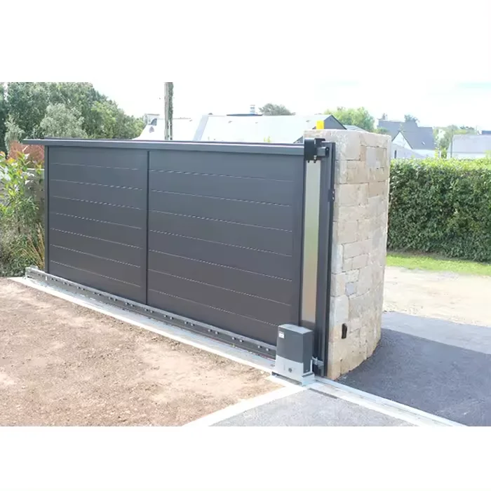Automatic Double Panels Swing Style Iron Driveway Gates Latest Main Gate Designs Decorative Aluminum Gates