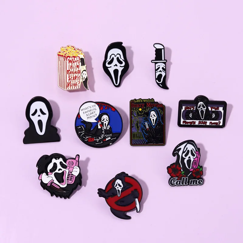Manufacturer Custom Free Design Soft Enamel Pins Horror Pins Halloween Clothes Anime Hats Pin