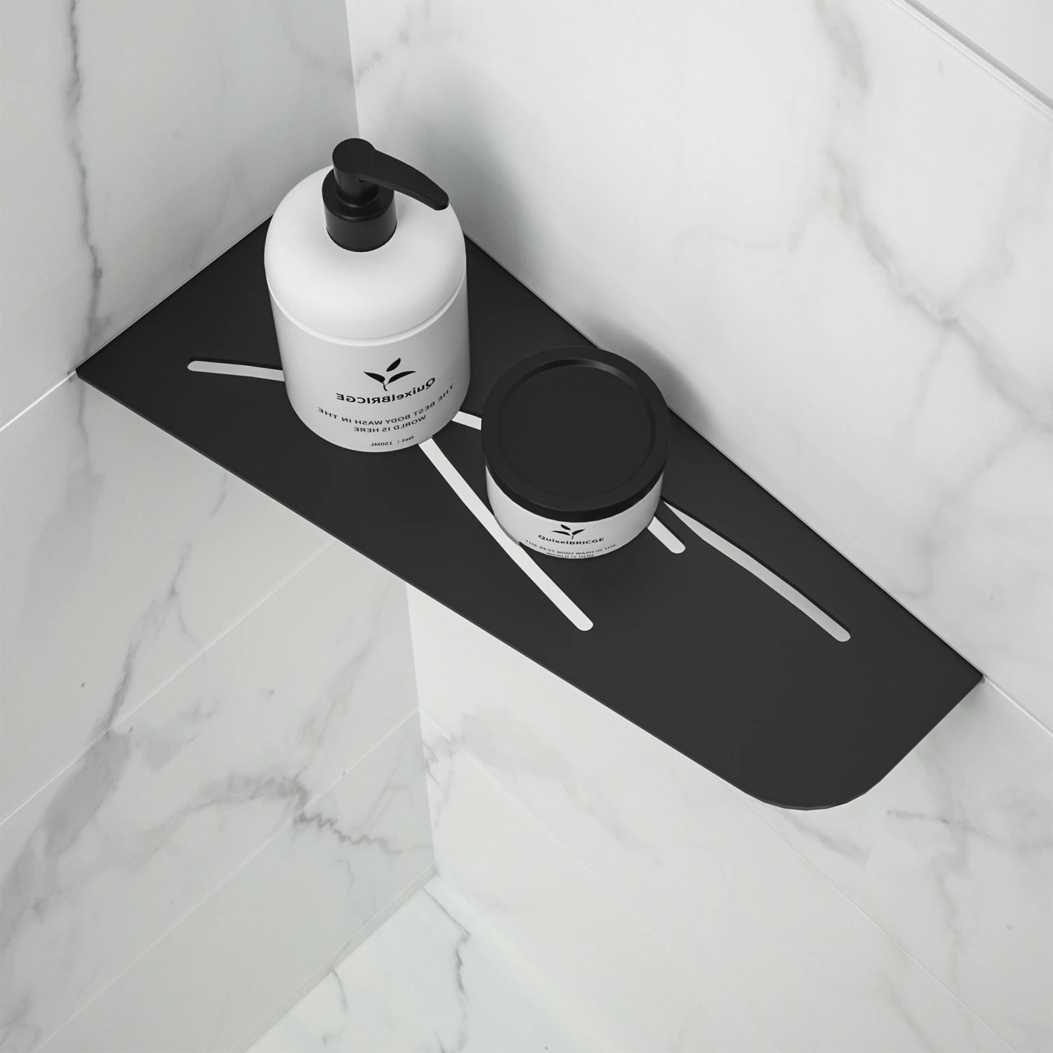 Brand New High Quality Matte Black Shower Shelf Without Drilling With Hook Buy Matte Black