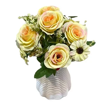 Wedding Bouquets for Bride Bridesmaid Artificial Roses Flowers for Wedding Decoration