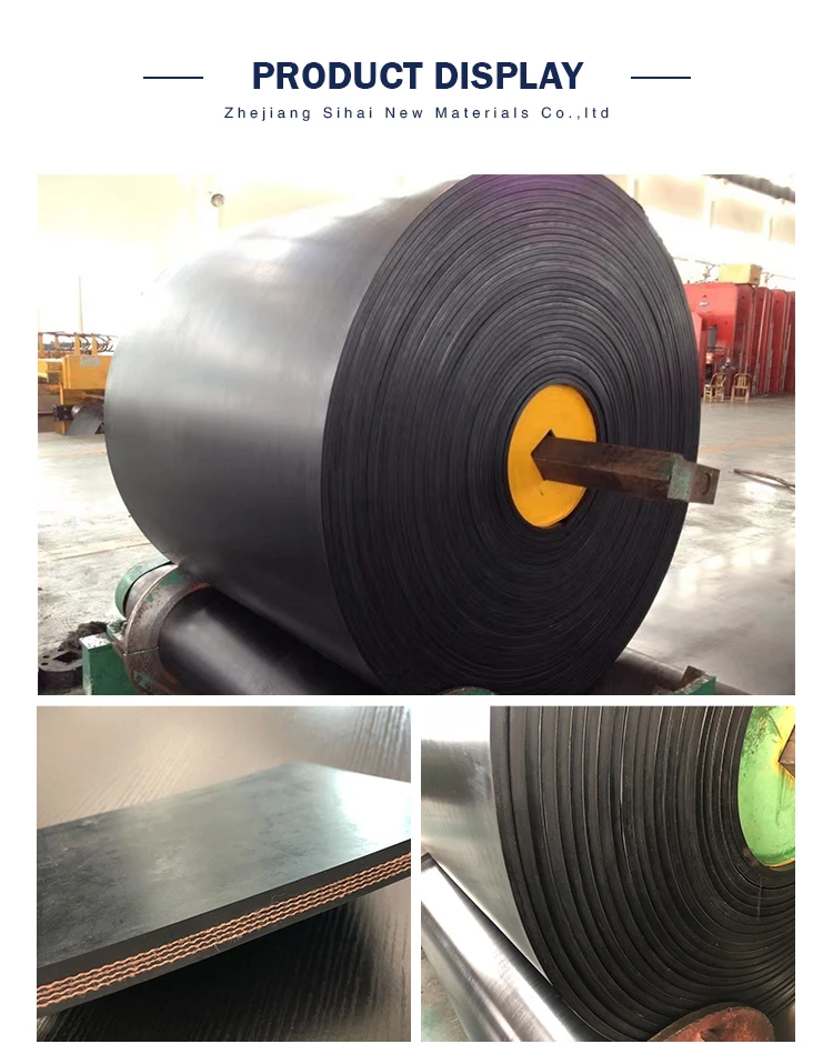 Rubber Plastic PVC PU Different Types of Conveyor Belts factory