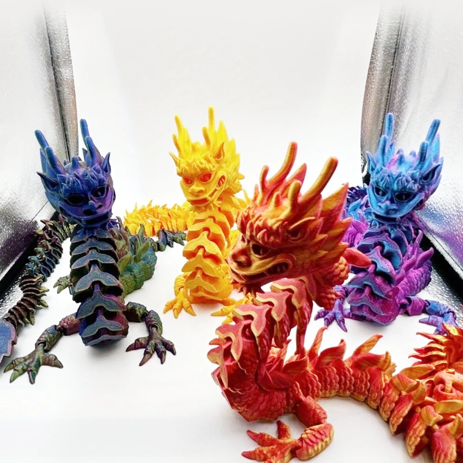 Oem Mini Custom 3D Printing Linked Dragon Emperor Printer Toy Manufacturer
