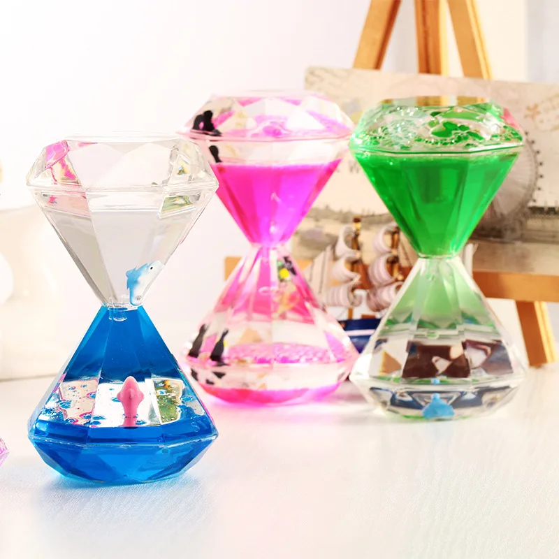 Moving Sand Liquid Motion Bubbler Timer Colorful Hourglass Calming ...