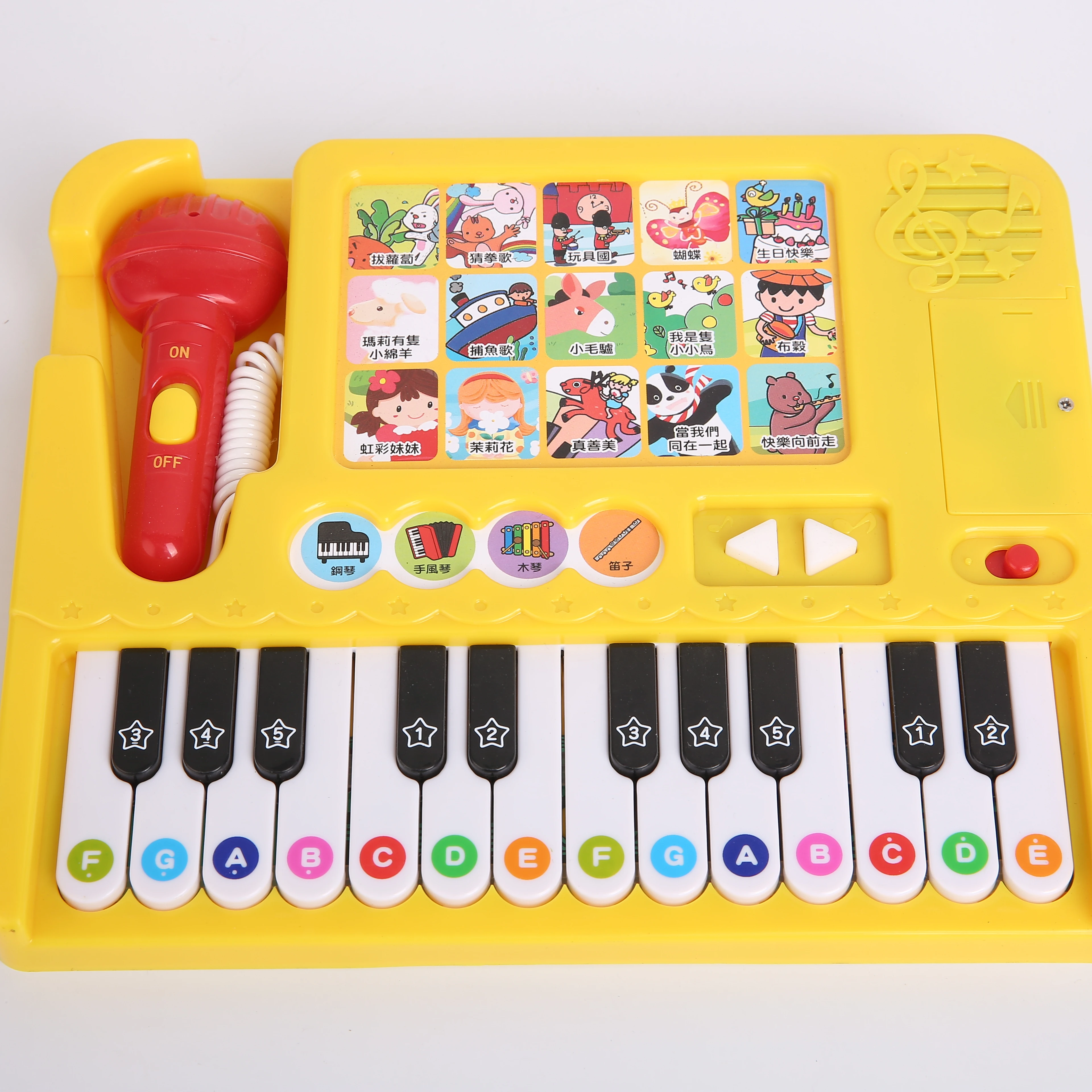 OEM Factory Customized Light-Up Piano Keys Toy Babies Toddlers Easy Grasp Handle Music Songs Words Phrases Sound Audio Books