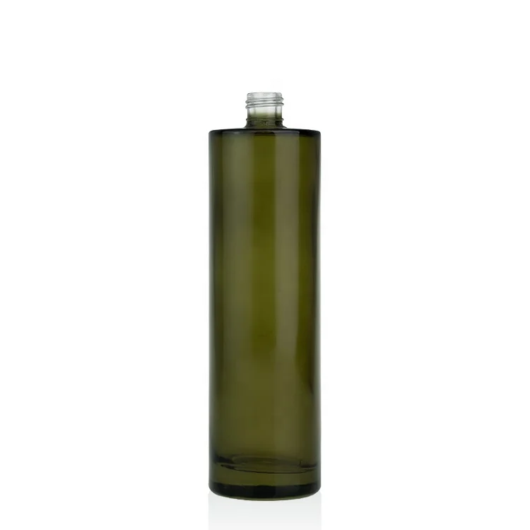 Empty Olive Green Perfume Bottle 100ml Cosmetic Cylinder