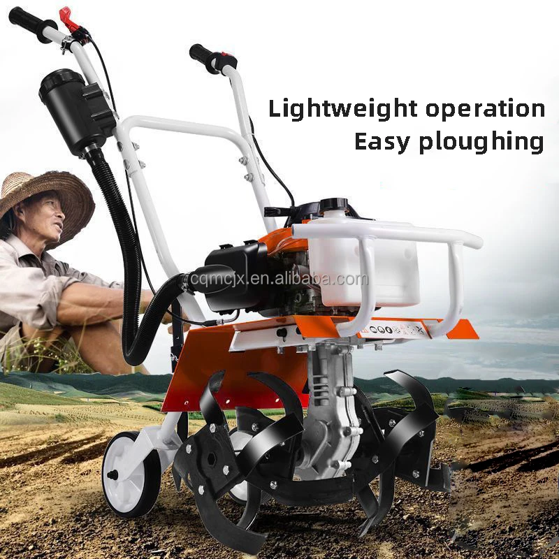 4 stroke power tiller weeder portable garden mini rotary tiller cultivator gasoline agriculture machine farm soil cultivator-10