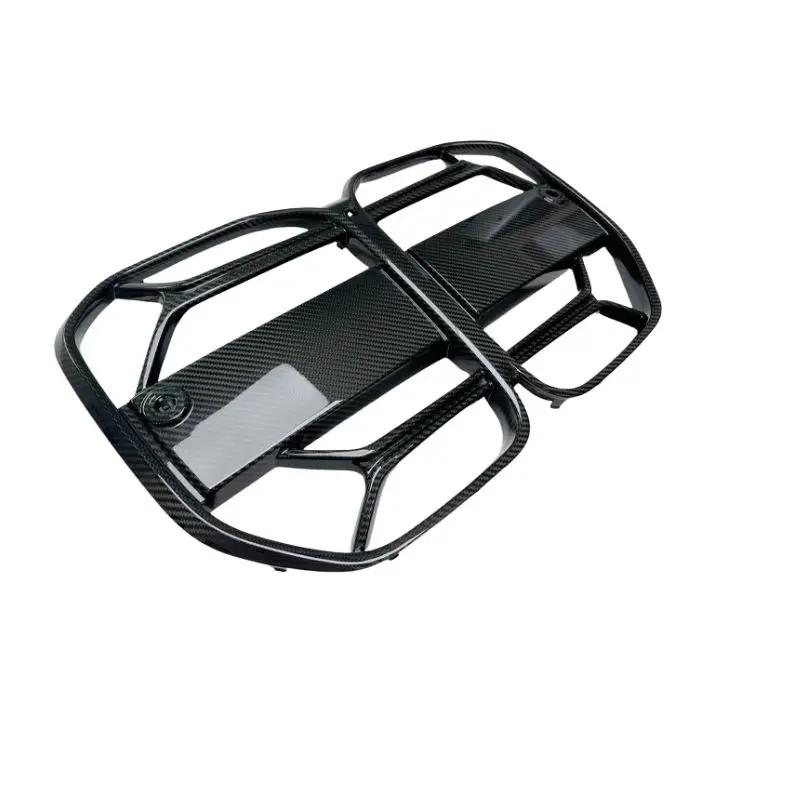 product tiypeor carbon fiber front bumper grille with acc for bmw 4 series g22 csl style front bumper double kidney center grill frame-6