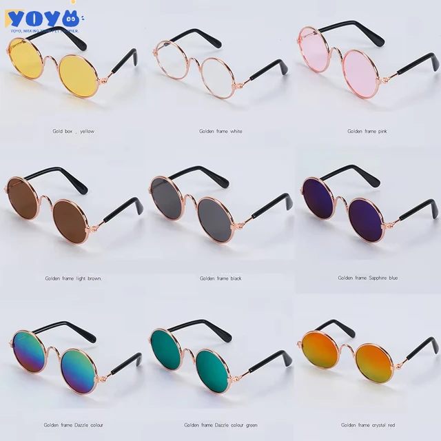 Yoyo Manufacturer Wholesale Cool Multi-colors Metal Fashion Pet Dog Cat Sunglasses