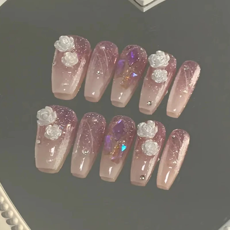 TikTok Hot Selling Products beauty supplies Long Ballerina acrylic powder wholesale presson nails accessories art