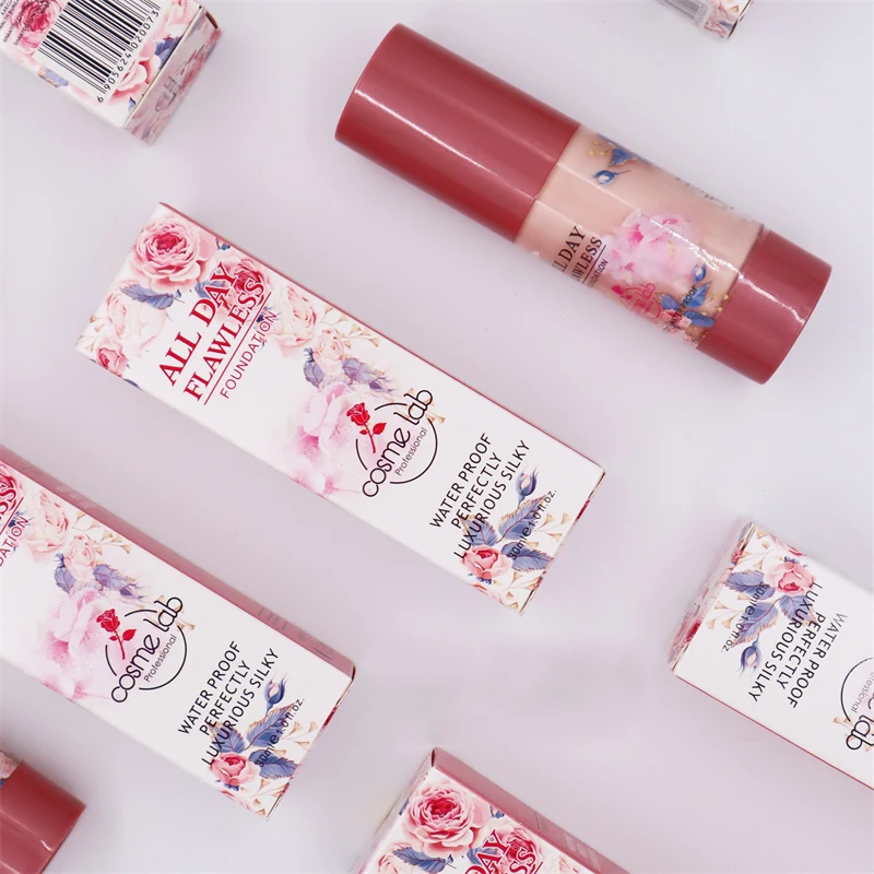 CF008 Cosme Lab 30ml Whitening Facial Foundation Tinted Waterproof Moisturizer Silky All Day Perfecting Full Coverage Foundation