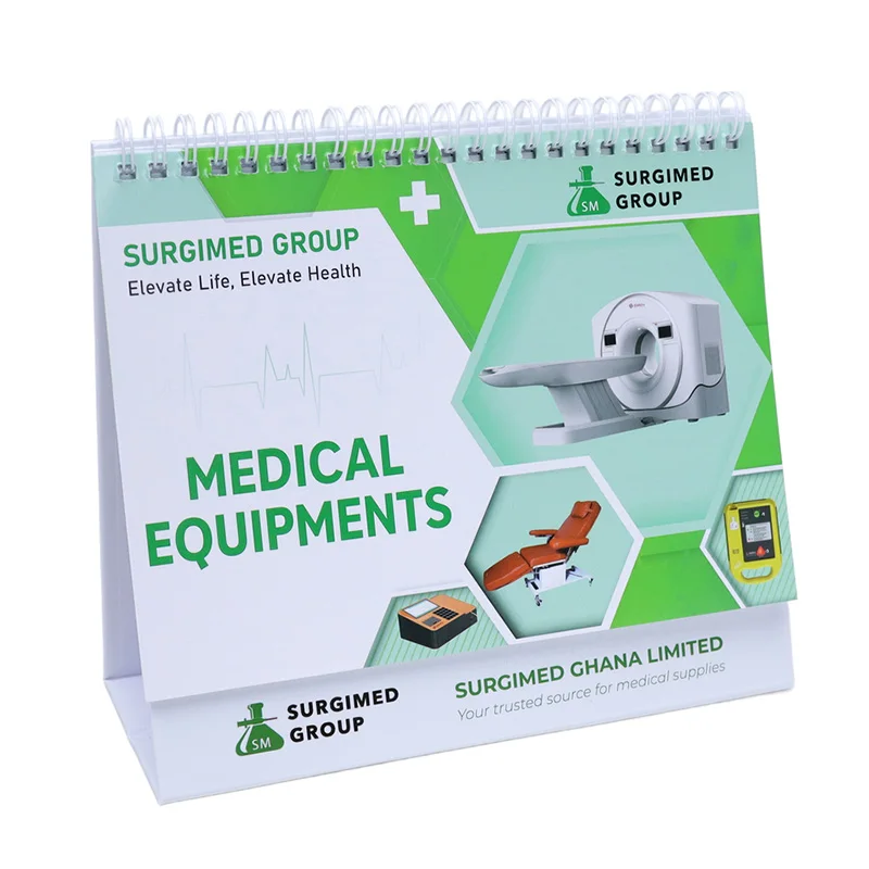 product 2026 business gift custom print desktop calendar 365 day planner memo desk calendar coils spiral binding stand up table calendar-2