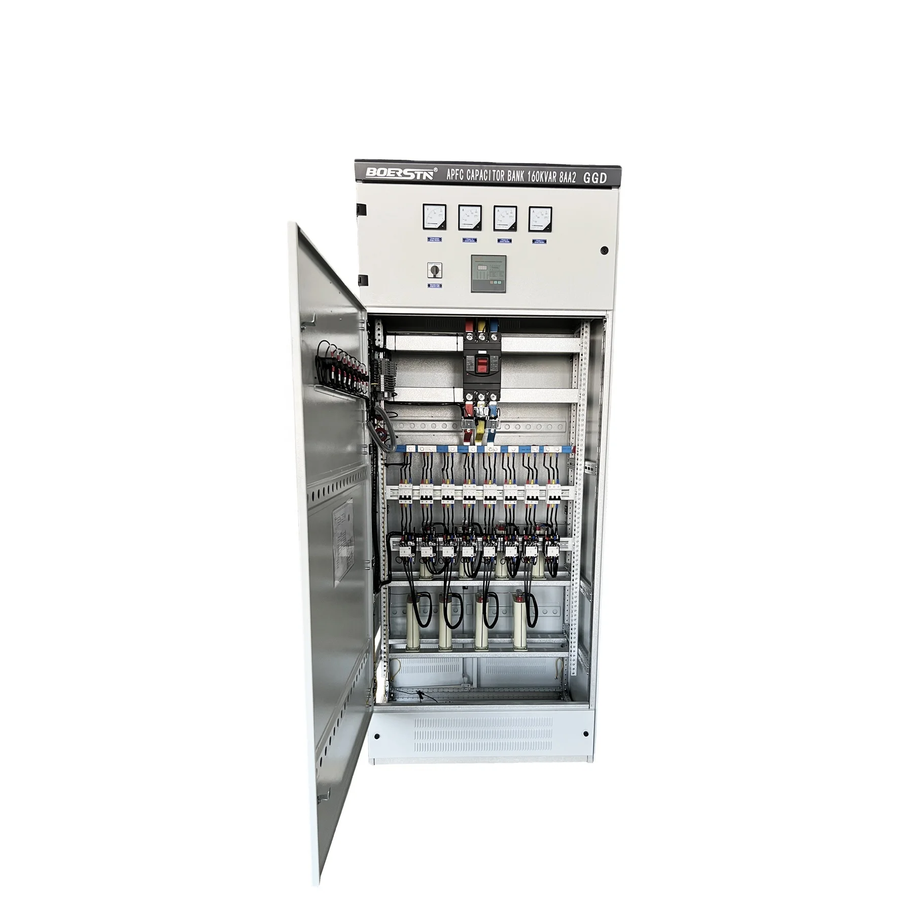 600KVAR Power Factor Compensator Panel Filtered Automatic Power Factor Correction APFC Unit Steel Distribution Box 12V AC
