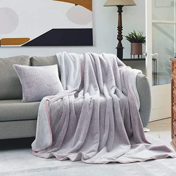 Фланелевое флисовое роскошное легкое удобное мягкое покрывало из микрофибры
