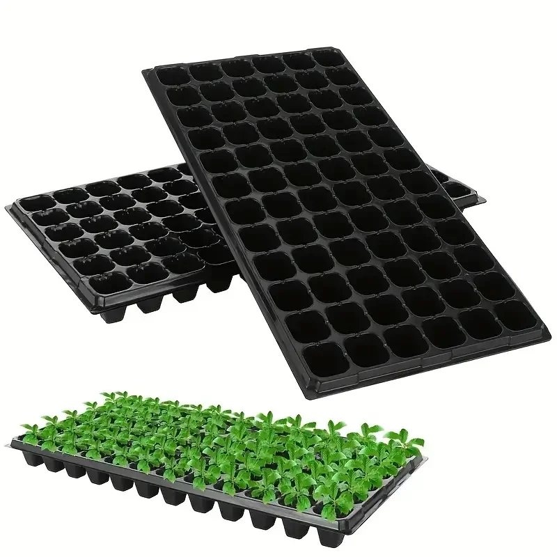 128 105 Cell Plastic Germination Tray for Seed Starting Grow & Seedling Nursery Trays with Lids
