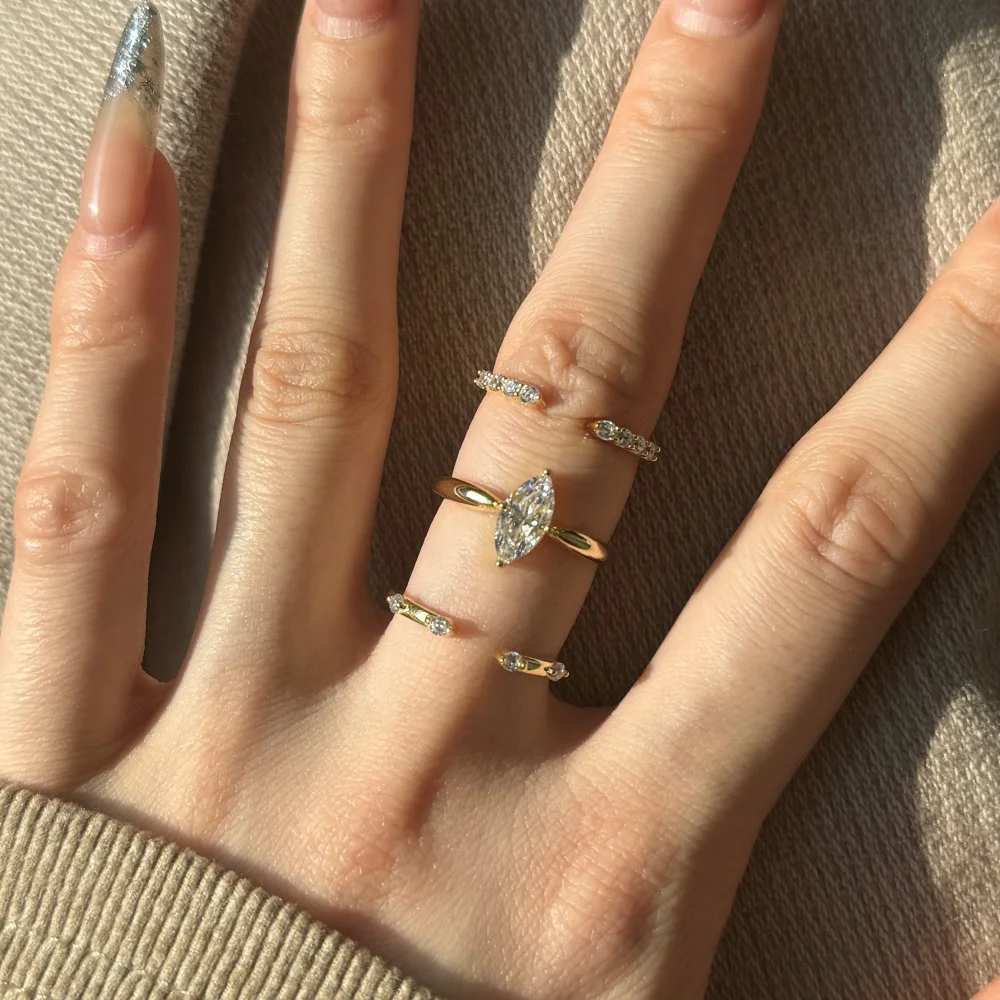 KAKODIY Wedding 925 Sterling Silver Women's Promise 5A Zirconia Water Drop Romantic Elegant Ring detail 6