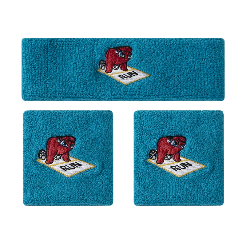 Custom Embroidery Tennis Wrist Bands Breathable Sports Sweatband Towel