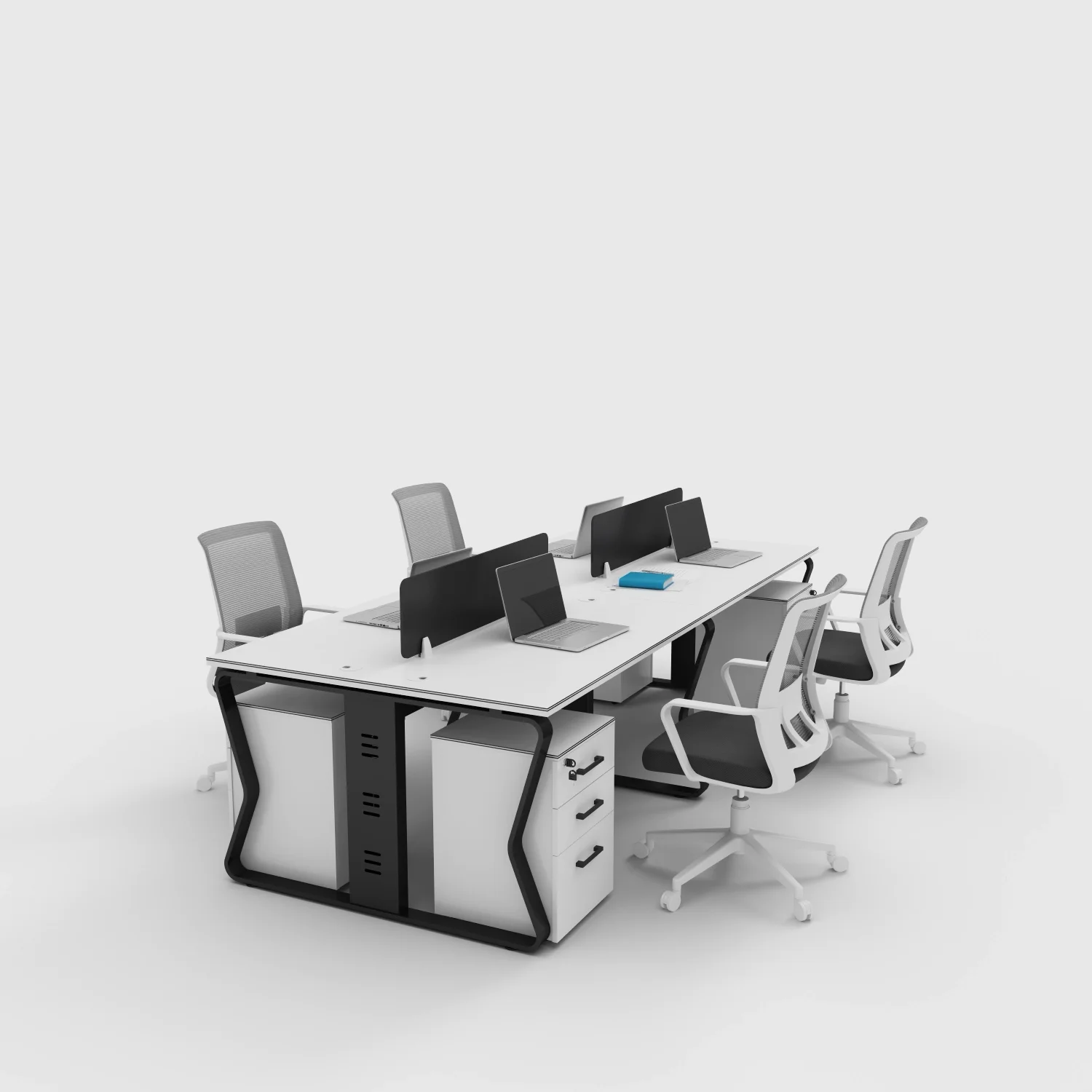 Modern Design Workstations Desk With 4 Person Work Station