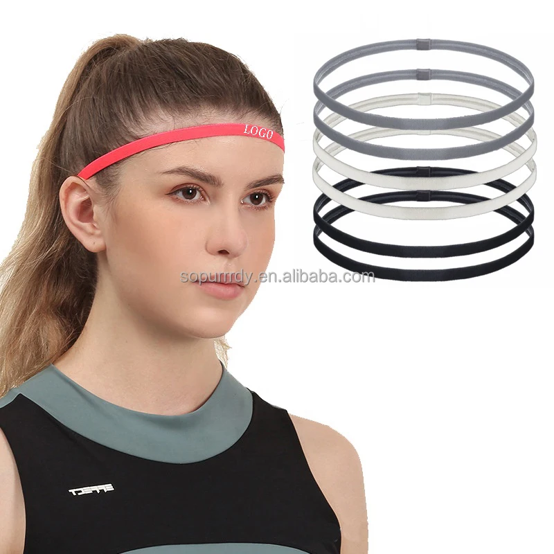 Elastic Hairband 2022 Custom Logo Candy Colors Sports Headband Running
