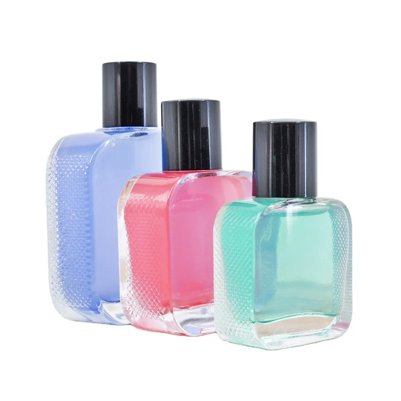 New Design 30ml 50ml 100ml Empty Clear Rectangle Shape Sprayer Perfume Glass Bottle