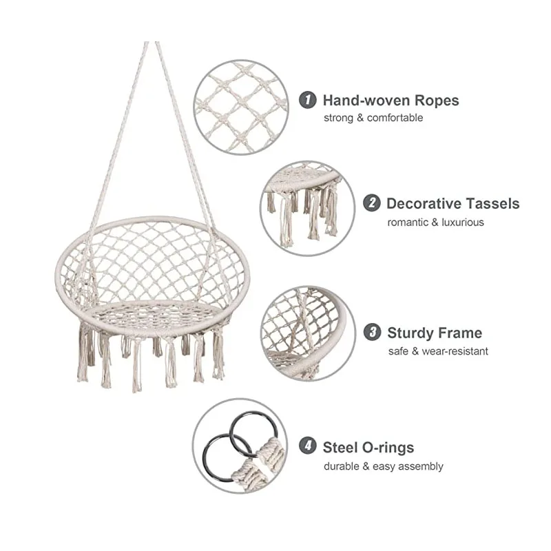 Zoshine Hanging Swing Egg Chair Outdoor Waterproof Outdoor Garden Furniture Patio Swings