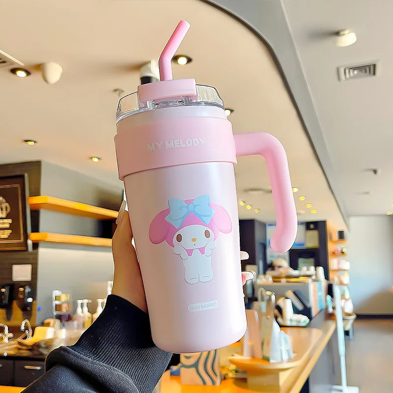 Sanrio Straw Cup High Appearance Cinnamonroll Thermos Bottle Office ...