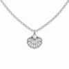 Concha de metal CZ Plata