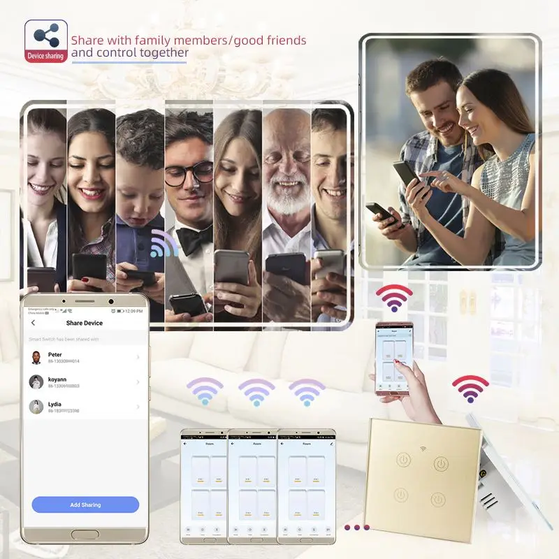 Самые популярные товары в ЕС переключатель Wi-Fi Smart настенный выключатель 3 Gang сенсорный выключатель смарт-инструменты для дома