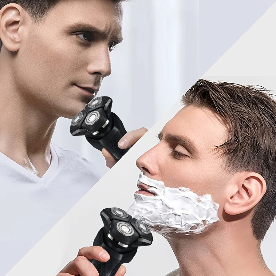 Men's Multi-Functional Floating Three-Blade Electric Shaver USB Charging for Home RV Hotel Use Exclusive Design for Beard details