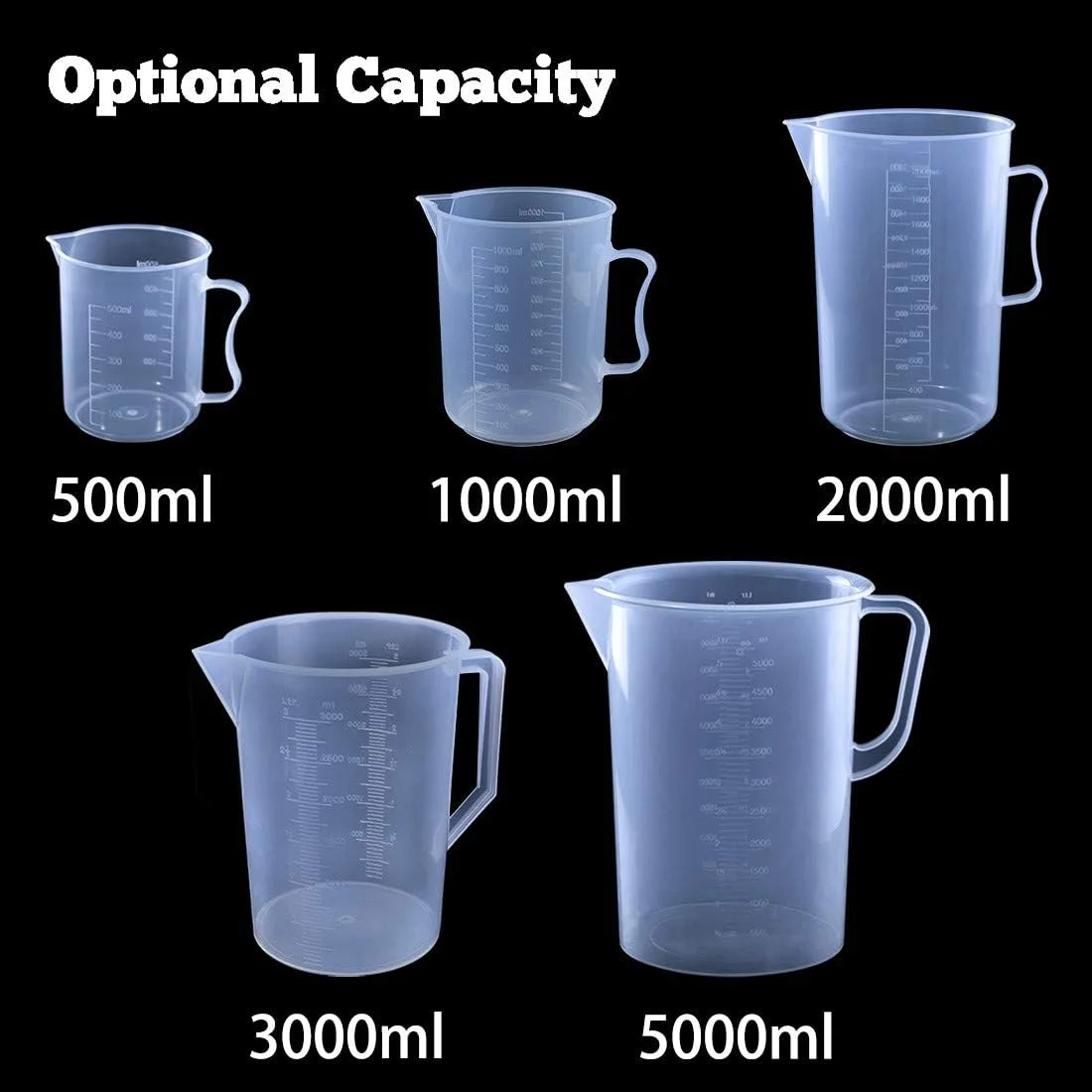 Custom 1000ml Plastic Graduated Measuring Pitcher Measuring Cups With ...