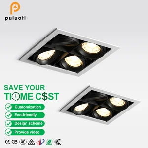PULUOTI Adjustable Angle Anti-Glare White/Black Recessed Spotlight with Easy Installation AR80 Down Lights Replacements