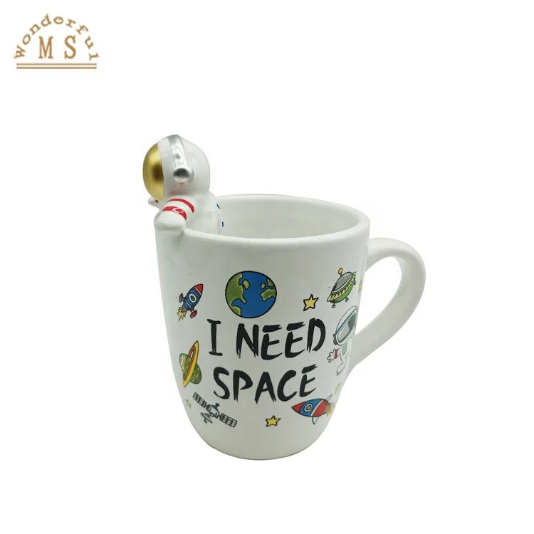 Spaceman Rocket Candle Holder Cup Jar Creative Astronaut Model Tableware Set Gift for Kitchen Home